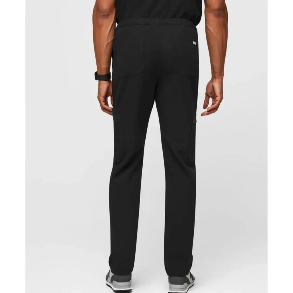 Figs Black Cairo Cargo Scrub Pants Men's XXL Tall Medical Nurse Black